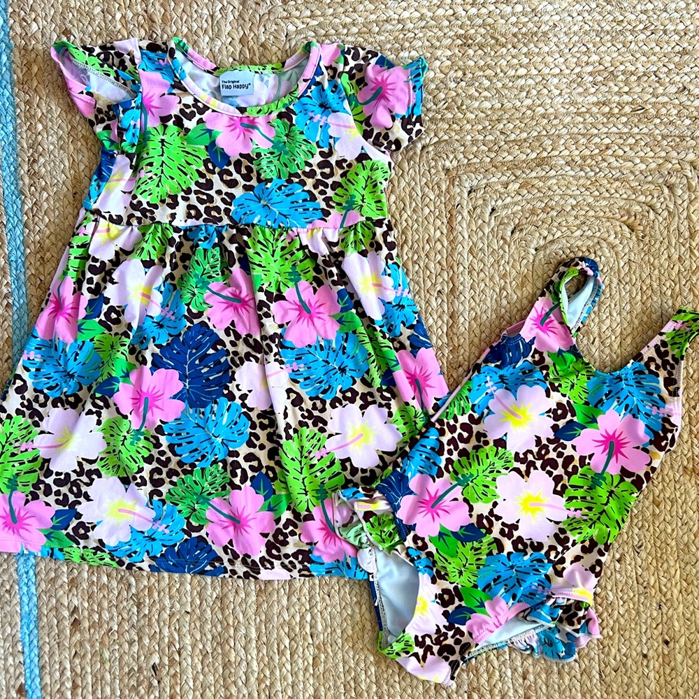 Flap Happy girls swim set - size 4